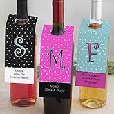 Personalized Wine Bottle Gift Tags - Polka Dots - 7740