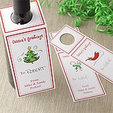 Personalized Holiday Wine Gift Tags - Seasons Greetings - 7741