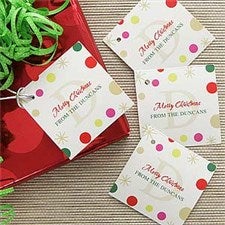 Personalized Gift Tags - Festive Monogram - 7747
