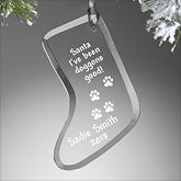 Personalized Pet Christmas Stocking Christmas Ornament - Dear Santa - 7759