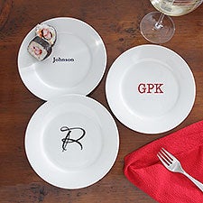 Personalized Hors Doeuvre Plates with Custom Monogram - 7784