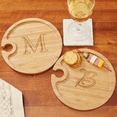 Personalized Bamboo Cocktail Party Plates with Monogram - 7786