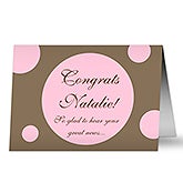 Personalized Polka Dot Personalized Greeting Cards - 7939