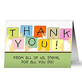 Personalized Thank You Cards - Thanks From Us All - 7940