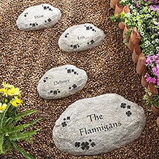 Personalized Garden Stepping Stones - Irish Shamrocks - 7966