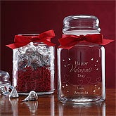 Personalized Valentine's Day Candy Jar with Chocolates - 7977