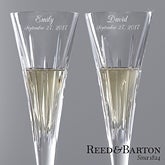 Personalized Crystal Champagne Flutes by Reed  Barton - 7979