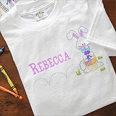 Kids Personalized Hopping Easter Bunny Tshirts