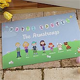 Personalized Holiday Doormats - Easter Family Characters - 7988