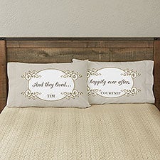 Personalized Romantic Pillowcases - Happily Ever After - 7997
