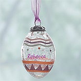 Personalized Glass Easter Egg Ornaments - 8031