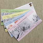Three Photo Personalized Birth Announcements - Polka Dots - 8059