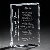 Personalized Poetry Gifts - Engraved Glass Sculpture - 8096