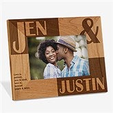Personalized Wood Picture Frames - Romantic Couple - 8098