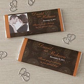 Wedding Favor Personalized Chocolate Bar Wrappers - Paisley - 8118
