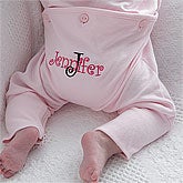 Personalized Baby Girl Rompers - Pink - All About Me - 8134