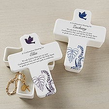 Personalized Ceramic Cross Box - Confirmation Blessings - 8189