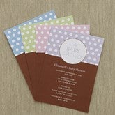 Personalized Baby Shower Invitations - Polka Dots - 8286