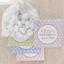 Personalized Baby Shower Party Favor Tag - Polka Dots - 8309