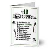 Personalized Top 10 Golfers Greeting Card - 8337