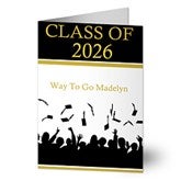 Personalized Graduation Cards - Hats Are Off - 8343