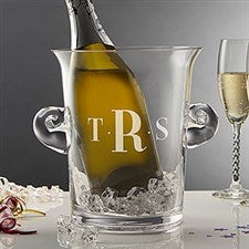 Personalized Ice Bucket Wine Chiller with Engraved Monogram - 8383