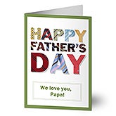 Personalized Father's Day Greeting Cards - Ties - 8393