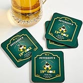 Personalized Golf Bar Coasters - 19th Hole - 8442
