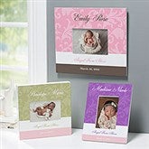 Personalized Baby Picture Frame - Floral Damask - 8459