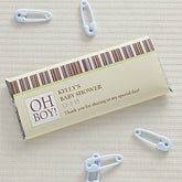 Baby Shower Favors - Personalized Candy Bar Wrappers - Oh Boy - 8479