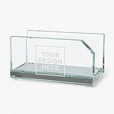 Personalized Logo Glass Business Card Holders - 8554
