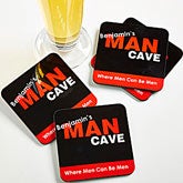 Personalized Drink Coaster Set - Man Cave - 8577