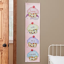 Personalized Girls Growth Chart - Cupcakes - 8678