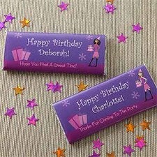Custom Candy Bar Wrappers - Birthday Girl - 8709