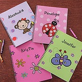 Girls Personalized Notebooks - Set of Two - 8713