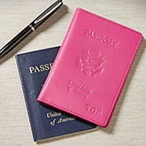 Personalized Leather Passport Covers for Women - 8744