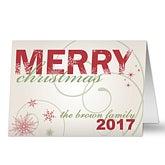 Personalized Merry Christmas Holiday Cards - 8765