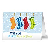 Personalized Stockings With Names Christmas Cards - 8779