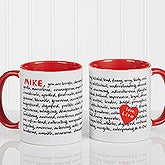 Personalized Coffee Mugs - Reasons To Love You Design - 8863
