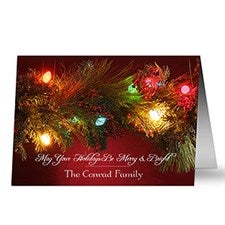 Personalized Merry & Bright Christmas Cards - 8887