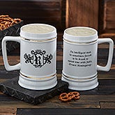 Personalized Ceramic Beer Stein - Choose Famous Quotes - 8894