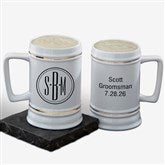 Personalized Groomsmen Beer Stein With Monogram - 8895