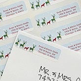 Personalized Animal Silhouette Holiday Return Address Labels - 8929