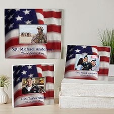 Personalized Patriotic Picture Frame - American Flag - 8933