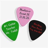 Personalized Guitar Picks - Custom Text & Color - 9054