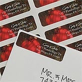 Personalized Red Ornament Holiday Return Address Labels - 9060