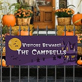 Personalized Halloween Banners - Haunted House - 9107