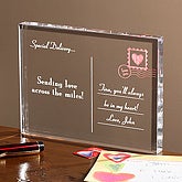 Personalized Gifts - Postcard Sculpture with Pink Heart Stamp - 9132