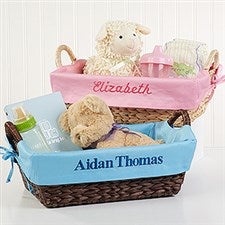 Personalized Wicker Baby Baskets  - 9146