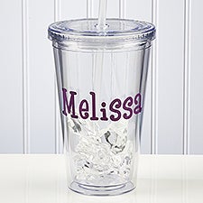 Personalized Reusable Drink Cup - Insulated Acrylic - 9153